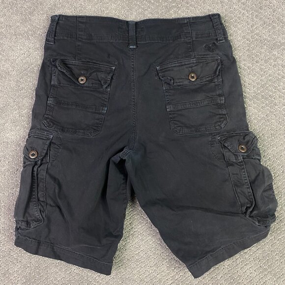 American Eagle Extreme Flex Longer Length Cargo Shorts Mens 31 Faded Black Gray - Picture 3 of 12
